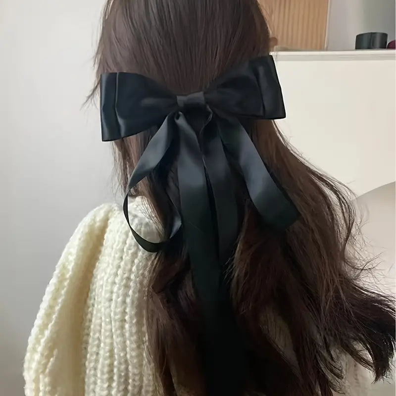 1pc Elegant Ribbon Bowknot Decorative Hair Clip