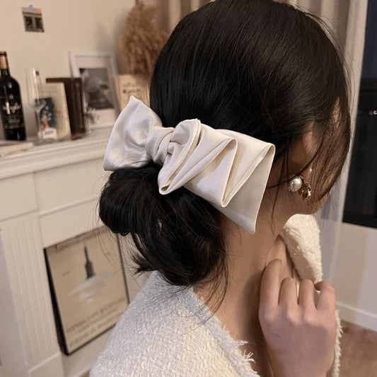 4PCS Elegant Satin Bow Hair Clip - Chic Spring Barrette for Women