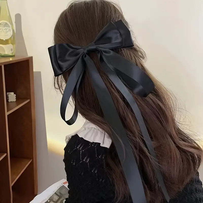 1pc Elegant Ribbon Bowknot Decorative Hair Clip