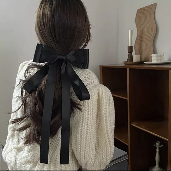 1pc Elegant Ribbon Bowknot Decorative Hair Clip