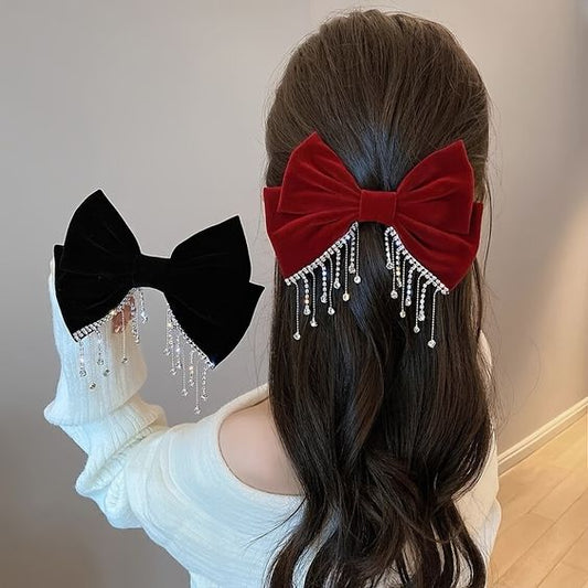 Velvet Big Bow Hairpin For Girls Hair Accessories