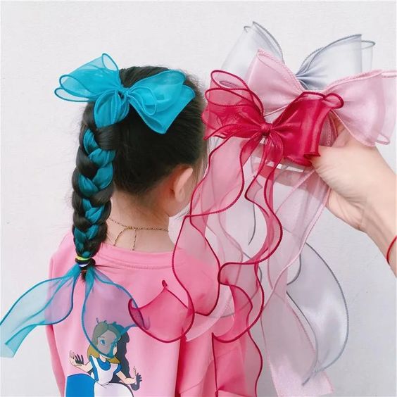 6 PCS KOREAN HAIR BOW CLIPS